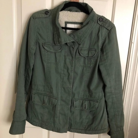 army  green utility cargo  jacket - Picture 2 of 6
